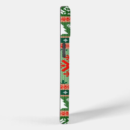 Coques Case-Mate iPhone Doudou de Noël moche | Vert et rouge (Verso / Droite)