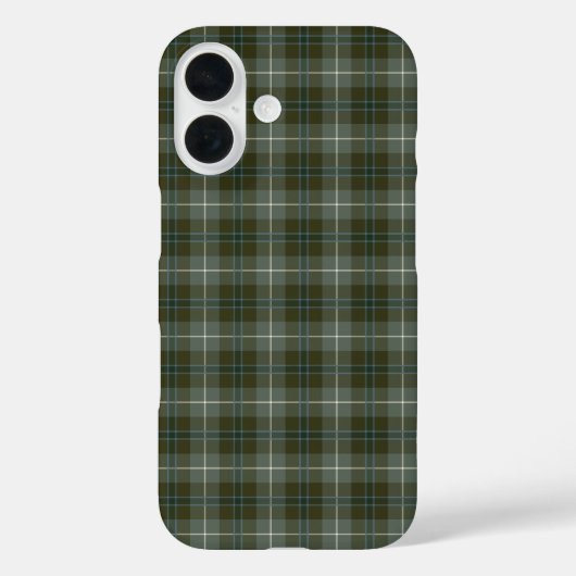 Coques Case-Mate iPhone Douglas Clan Moss Green Tartan Patiné (Verso)
