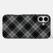 Coques Case-Mate iPhone Douglas tartan noir gris plaid (Verso (horizontal))
