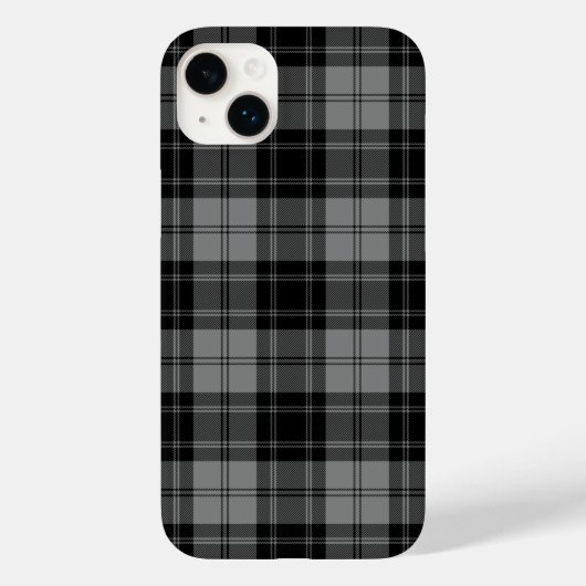 Coques Case-Mate iPhone Douglas tartan noir gris plaid (Verso)