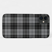 Coques Case-Mate iPhone Douglas tartan noir gris plaid (Dos (Horizontal))