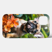 Coques Case-Mate iPhone 😍Doux Frenchie chiot dans une jungle (Verso (horizontal))