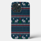 Coques Case-Mate iPhone Doux moche Noël Faux Knit Motif (Verso)