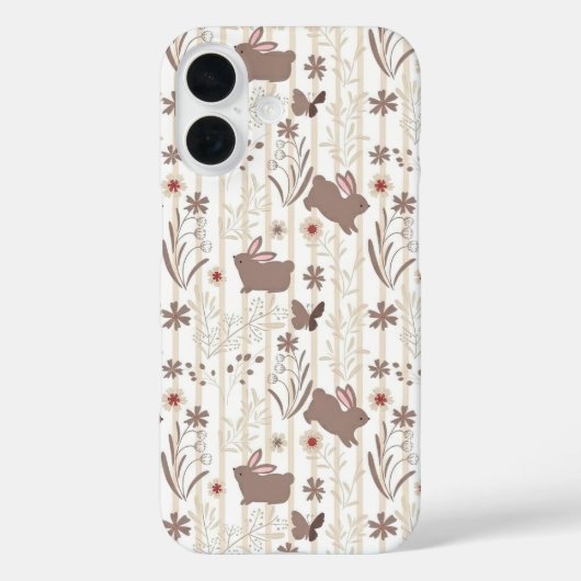 Coques Case-Mate iPhone Doux Prince Lapin aux Botaniques (Verso)