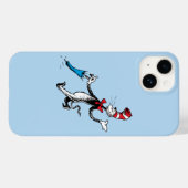 Coques Case-Mate iPhone Dr. Seuss | Le Chat Chapeauté Marche au Parasol (Verso (horizontal))