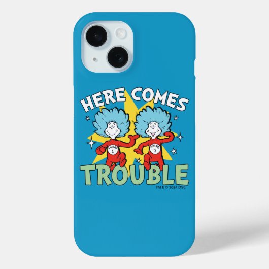 Coques Case-Mate iPhone Dr Seuss | Une Chose Deux Ici, C'Est Difficile (Verso)