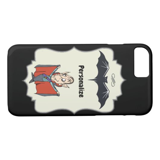 Coques Case-Mate iPhone Dracula Flying Black Bat Personnaliser (Dos (Horizontal))