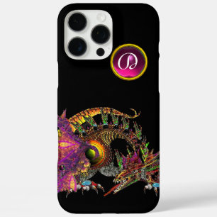 iPhone 16 PRO MAX CASE DRAGO, DRAGON D'IMAGINAIRE, MONOGRAMME DE PIERRE R
