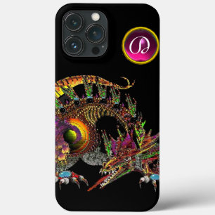 iPhone 13 PRO MAX CASE DRAGO, DRAGON D'IMAGINAIRE, MONOGRAMME DE PIERRE R