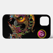 COQUES Case-Mate iPhone DRAGO, DRAGON D'IMAGINAIRE, MONOGRAMME DE PIERRE R (Verso (horizontal))