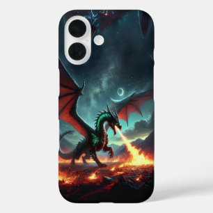 Coques iPhone 16 Dragon avec conception de feu