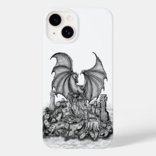 Coque Pour iPhone 14 Dragon avec Zombie