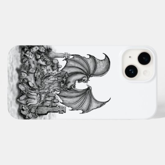 Coques Case-Mate iPhone Dragon avec Zombie (Verso (horizontal))