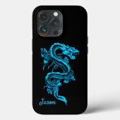 Coques Case-Mate iPhone Dragon bleu (Verso)