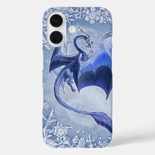 Coques iPhone 16 Dragon Bleu d'hiver Imaginaire Nature Art