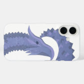 Coques Case-Mate iPhone Dragon bleu-gris à coeur blanc (Verso (horizontal))
