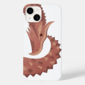 Coques Case-Mate iPhone Dragon cardiaque Brown en blanc (Verso)
