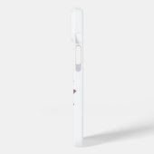 Coques Case-Mate iPhone Dragon cardiaque mauve sur blanc (Verso / Gauche)