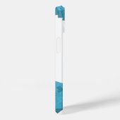 Coques Case-Mate iPhone Dragon cardiaque turquoise en blanc (Verso / Droite)