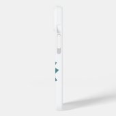 Coques Case-Mate iPhone Dragon cardiaque turquoise en blanc (Verso / Gauche)