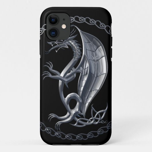 Coques Case-Mate iPhone Dragon Celtique Argent (Dos)