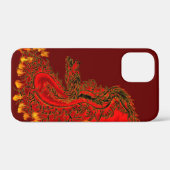 Coques Case-Mate iPhone Dragon chinois design rouge et or (Verso (horizontal))
