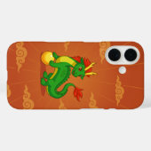 Coques Case-Mate iPhone Dragon Chinois Rouge sur Fond Rouge (Verso (horizontal))