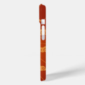 Coques Case-Mate iPhone Dragon Chinois Vert sur Fond Rouge (Verso / Gauche)
