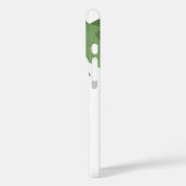 Coques Case-Mate iPhone Dragon cœur vert olive sur fond blanc (Verso / Gauche)
