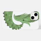 Coques Case-Mate iPhone Dragon cœur vert olive sur fond blanc (Verso (horizontal))