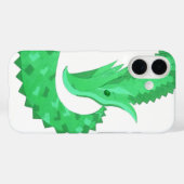Coques Case-Mate iPhone Dragon cœur vert sur fond blanc (Verso (horizontal))