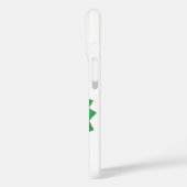 Coques Case-Mate iPhone Dragon cœur vert sur fond blanc (Verso / Gauche)