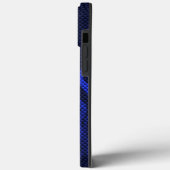 Coques Case-Mate iPhone Dragon dans Chrome comme bleu Carbon Fiber Styles (Verso / Gauche)