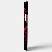 Coques Case-Mate iPhone Dragon d'Asie Rouge monogramme (Verso / Droite)
