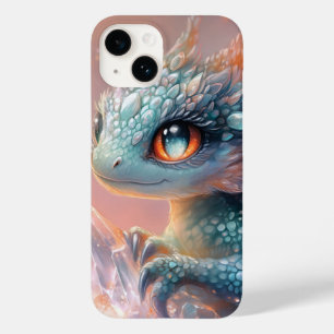 Coque Pour iPhone 14 Dragon de bébé adorable avec Gem de cristal : Art
