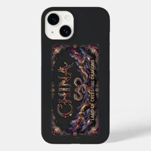 Coque Pour iPhone 14 Dragon de Chine cosmique Grande Muraille