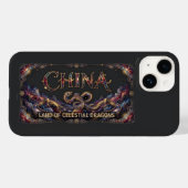 Coques Case-Mate iPhone Dragon de Chine cosmique Grande Muraille (Verso (horizontal))