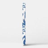 Coques Case-Mate iPhone Dragon de Chinoiserie Bleu et Blanc (Verso / Gauche)