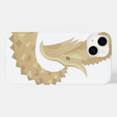 Coques Case-Mate iPhone dragon de cœur en grès sur fond blanc (Verso (horizontal))