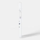 Coques Case-Mate iPhone Dragon de coeur gris bleu sur blanc (Verso / Gauche)