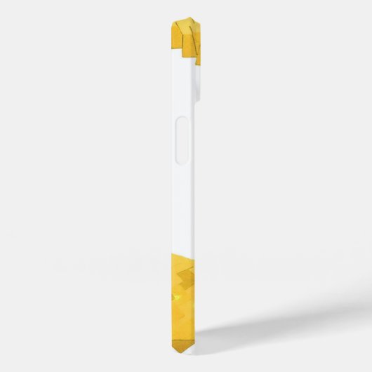 Coques Case-Mate iPhone Dragon de coeur jaune sur blanc (Verso / Droite)