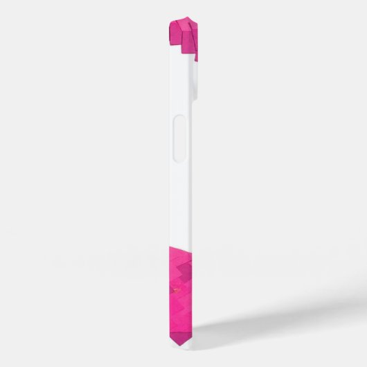 Coques Case-Mate iPhone Dragon de coeur rose chaud sur blanc (Verso / Droite)