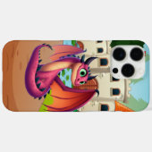 Coques Case-Mate iPhone Dragon de dessin animé mignon violet/rouge (Verso (horizontal))