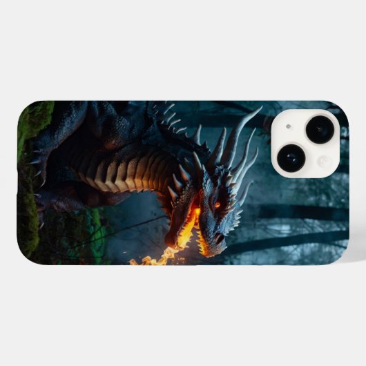 Coques Case-Mate iPhone Dragon de forêt (Verso (horizontal))