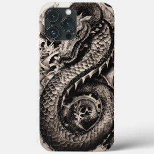 Case-Mate iPhone Case Dragon de Minuit : Tee-shirt au dragon noir élégan