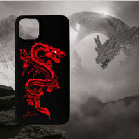 Dragon de style chinois rouge