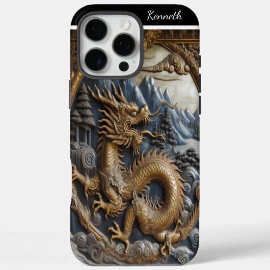 Coques Case-Mate iPhone Dragon d'or à l'effigie (Verso)
