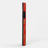 Coques Case-Mate iPhone Dragon d'or en rouge (Dos/Droite)