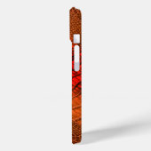 Coques Case-Mate iPhone Dragon en Cuir Orange Lumineux (Verso / Gauche)