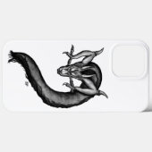 Coques Case-Mate iPhone Dragon en style tatouage (Verso (horizontal))